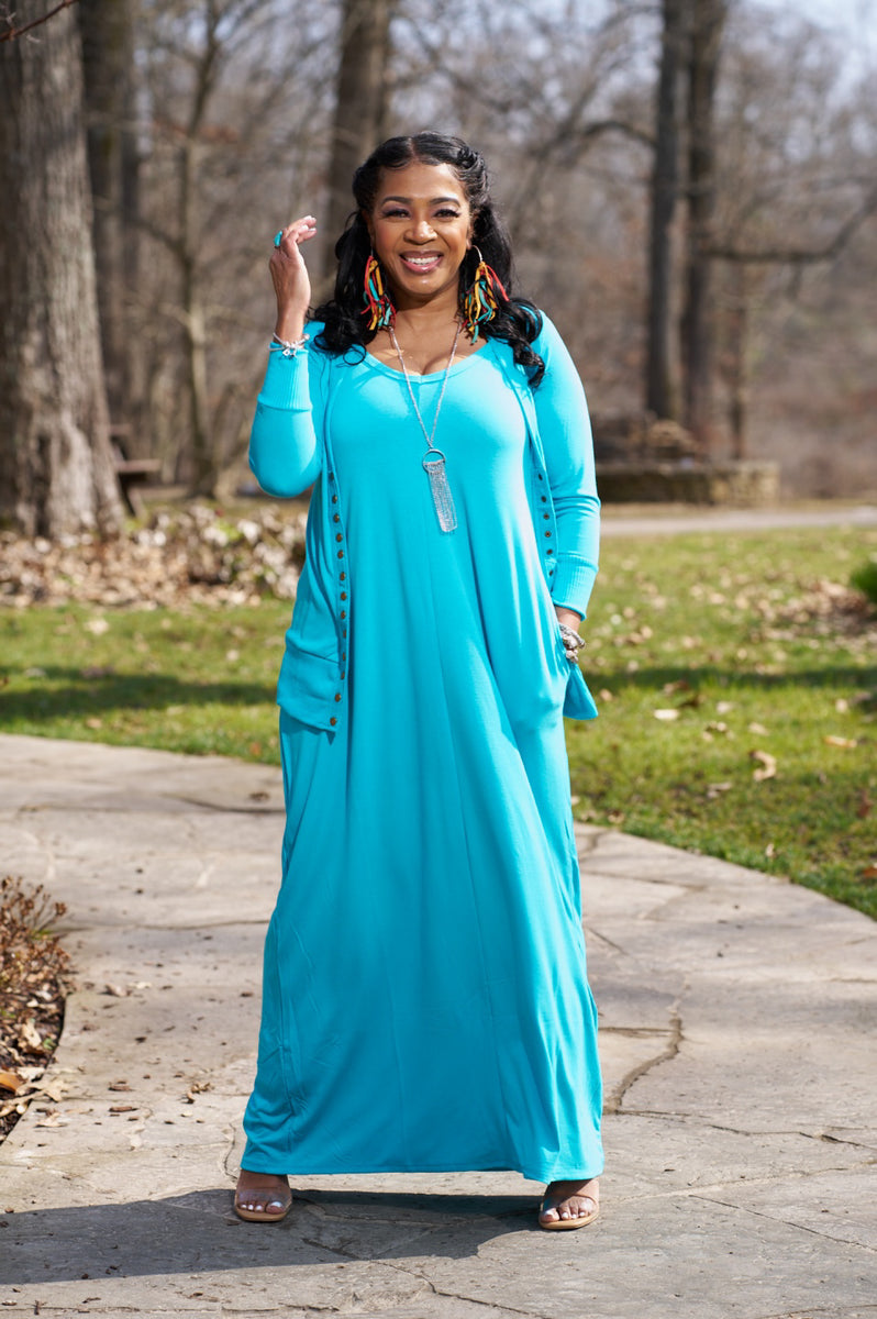 Zircon Maxi dress and Cardigan Set – MiMi-Michelle Boutique