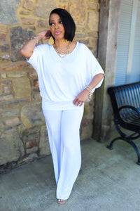 White 2pc Pant Set