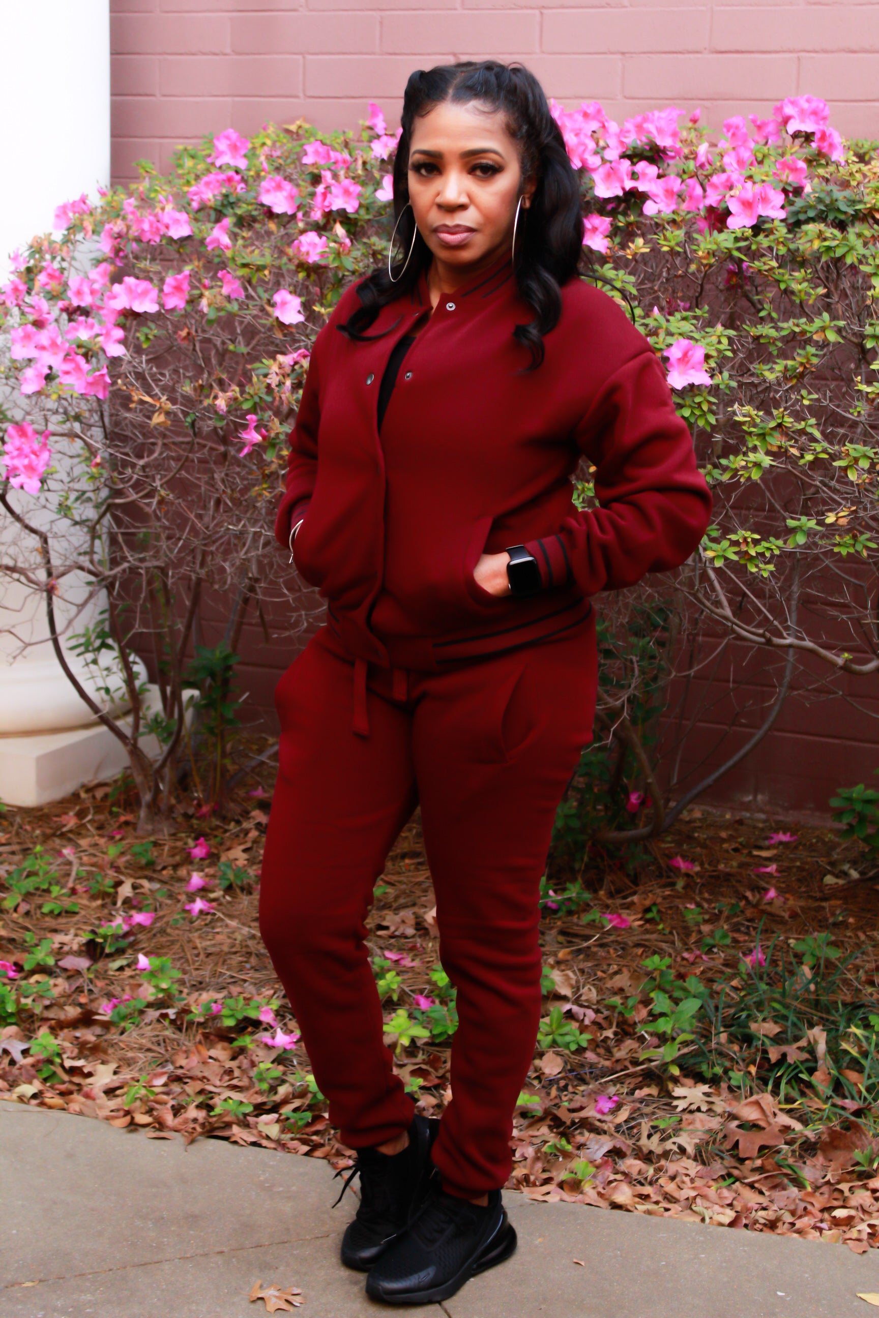 thumbnail image 2 of Aeropostale Girls 2-Piece Fleece Jogger Set - Baseball Jacket & Pants Outfit (Sizes 7-12) 2 of 14