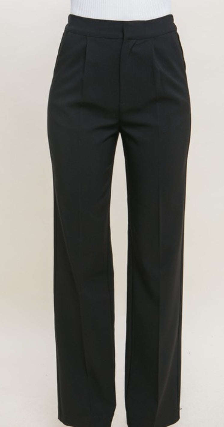 Black Regular Fit Dress Pants MiMi-Michelle Boutique Black Regular Fit Dress Pants MiMi-Michelle Boutique