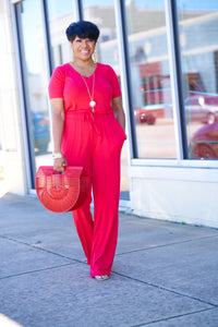 Ruby Red 2pc Classic pant set
