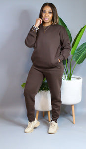 Pullover Sweatshirt and Sweatpant Set