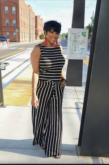 Striped Jumpsuit | A Weekend in Dallas OOTD - Venti Fashion