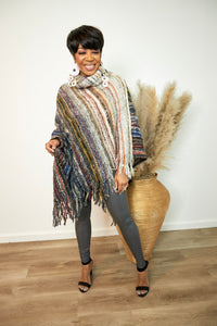 Charcoal Poncho Sweater