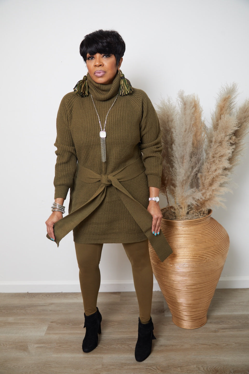 Olive Sweater/Dress Legging Set MiMi-Michelle Boutique Olive Sweater/Dress Legging Set MiMi-Michelle Boutique